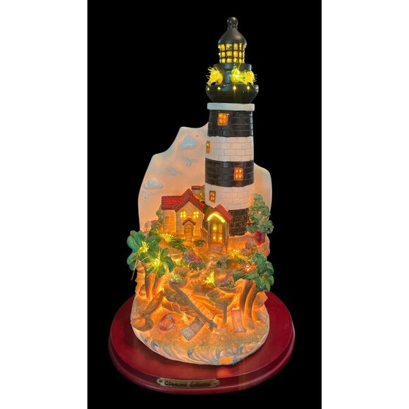 Vtg Fiber Optic Lighthouse Chambord Collection Eleco 14"  Nautical  Lamp - Picture 1 of 10